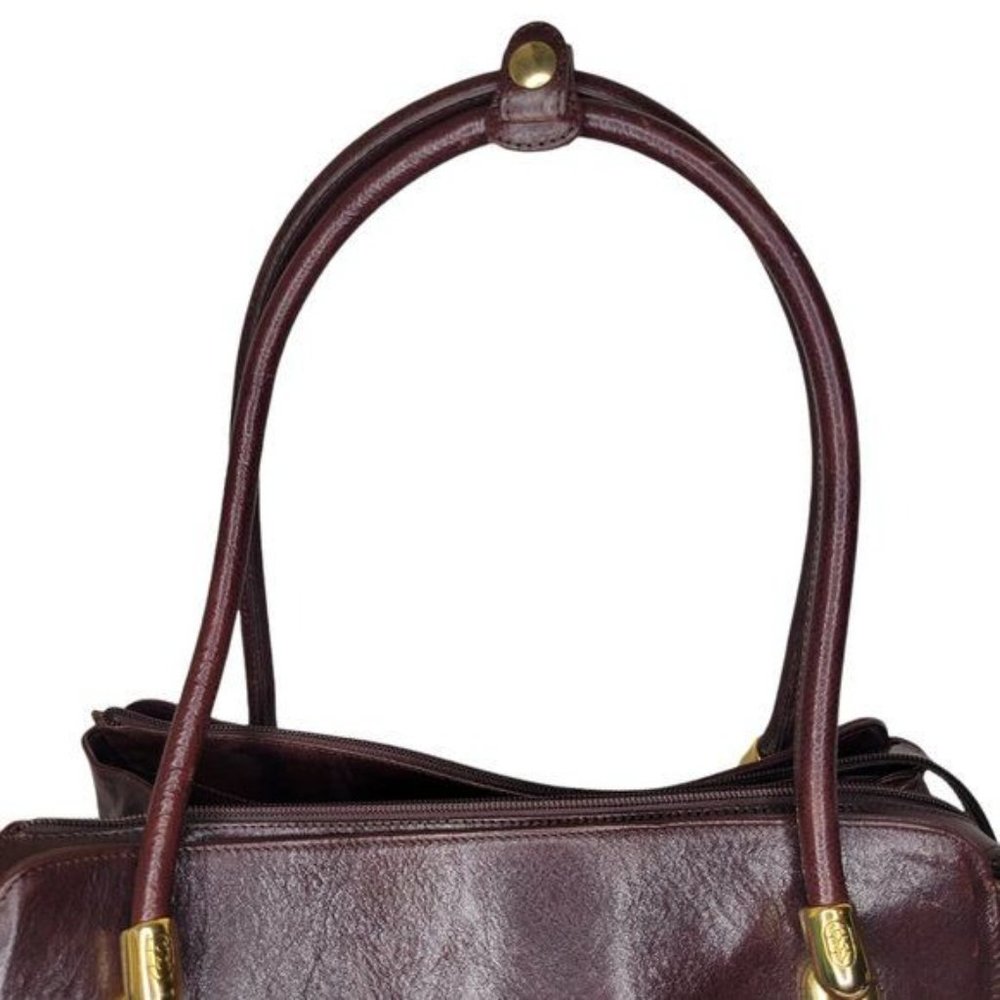 MARINO ORLANDI Luxury Italian Leather Masterpiece Brown Tote Bag - Picture 8 of 13